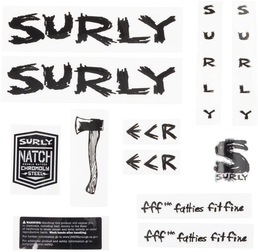 Surly ECR Decal Set for Bike Frame Repair and Customization