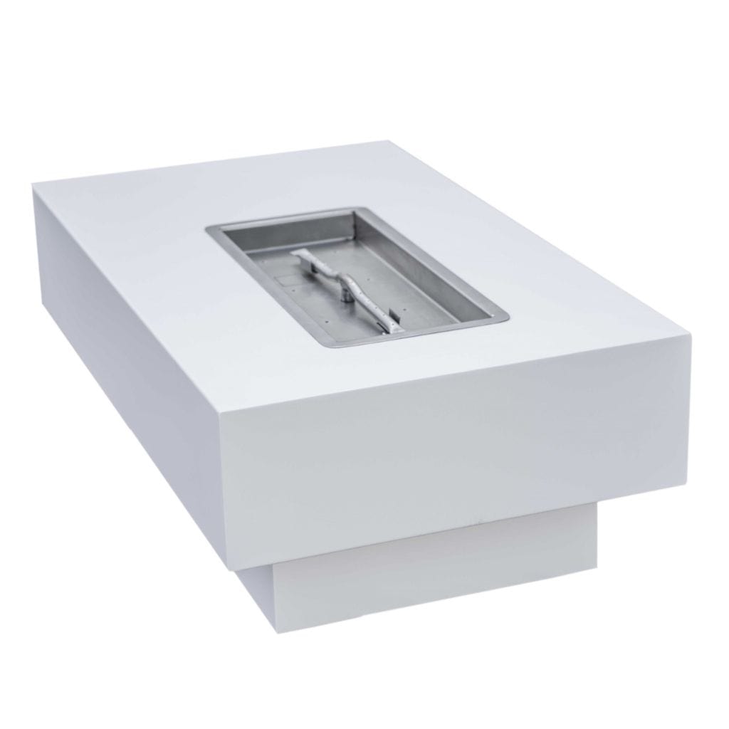 San Juan 96 Steel Rectangle Fire Pit Table - The Outdoor Plus