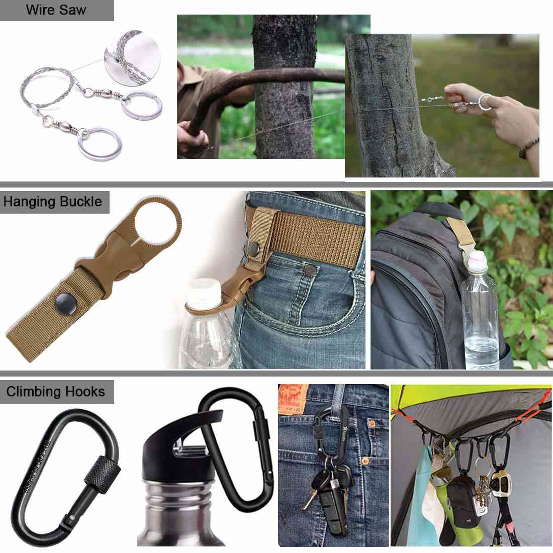 EILIKS 24-in-1 Survival Gear Kit - Essential Emergency Tools for Camping, Hiking & Outdoor Adventures