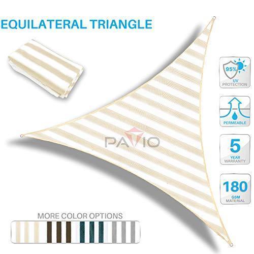 PATIO Paradise 8 x 8 x 8 Brown Sun Shade Sail Triangle Canopy - UV Block, Durable Outdoor Cover