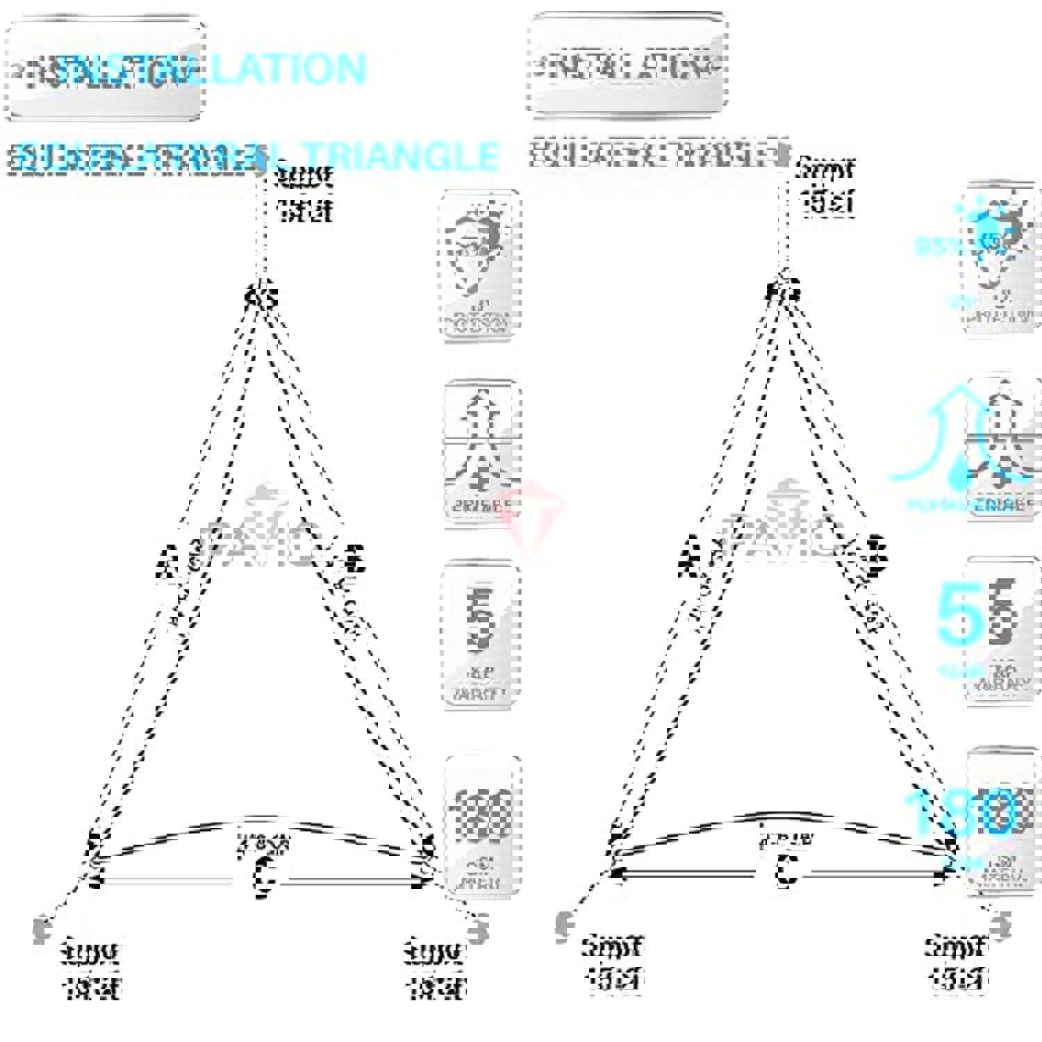 PATIO Paradise 8 x 8 x 8 Brown Sun Shade Sail Triangle Canopy - UV Block, Durable Outdoor Cover
