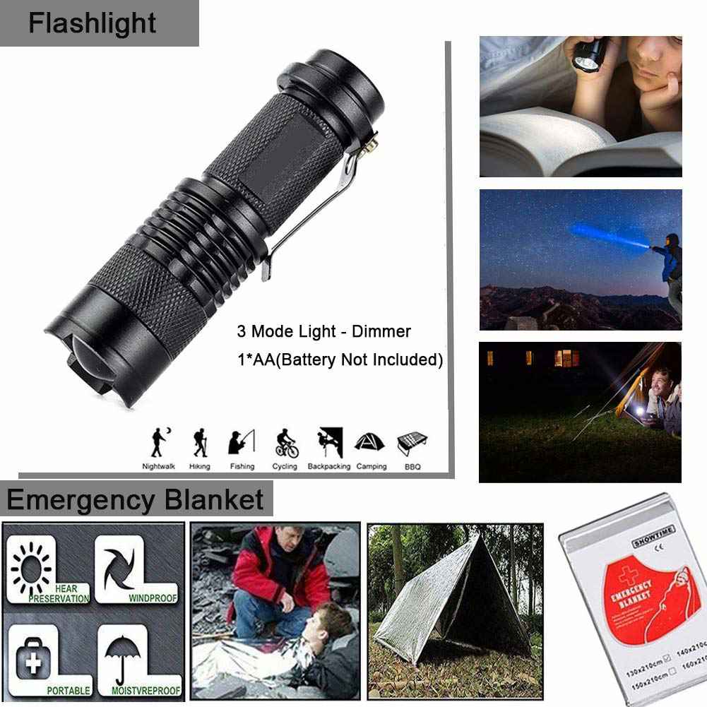 EILIKS 24-in-1 Survival Gear Kit - Essential Emergency Tools for Camping, Hiking & Outdoor Adventures