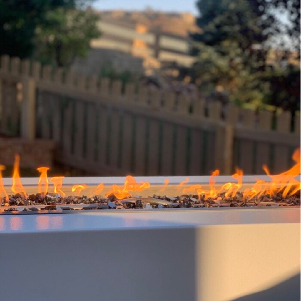 The Outdoor Plus 72 Pismo Powder Coated Steel Rectangle Fire Pit Table
