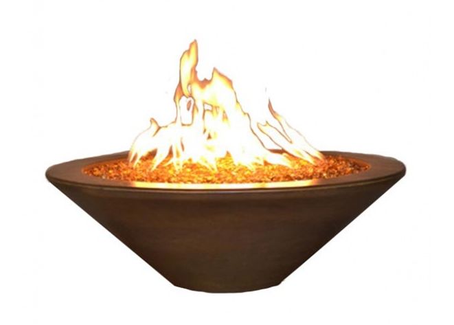 Geo Round Essex Fire Bowl with Electronic Ignition - Free Cover