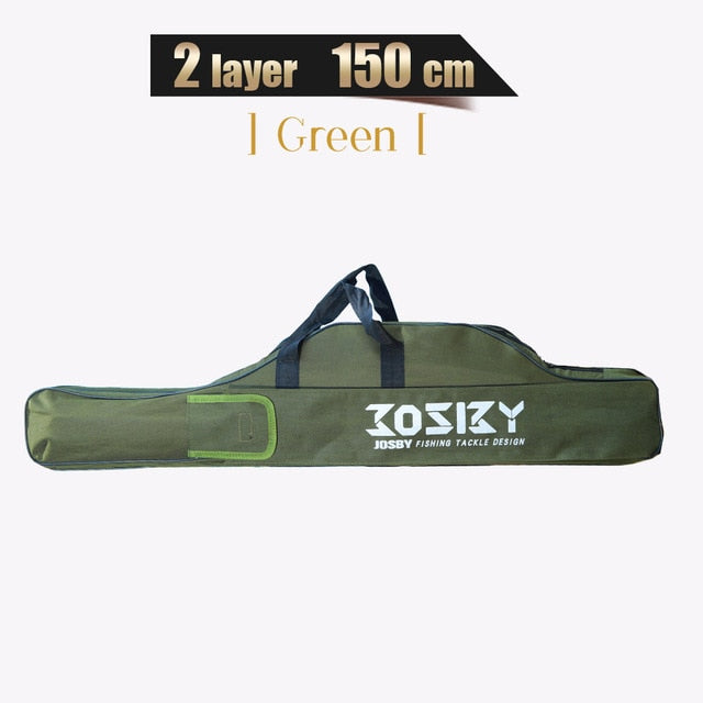 JOSBY Oxford Cloth Multifunctional Large Capacity Fishing Rod Storage Bag - 3-Layer, Foldable, Waterproof