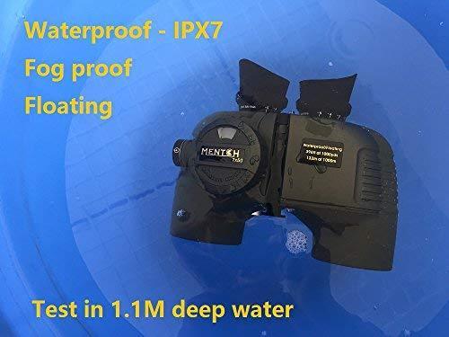 Hooway 7x50 Waterproof Fogproof Military Marine Binoculars with Internal Rangefinder & Compass