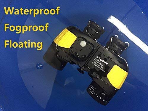 Hooway 7x50 Waterproof Fogproof Military Marine Binoculars with Internal Rangefinder & Compass