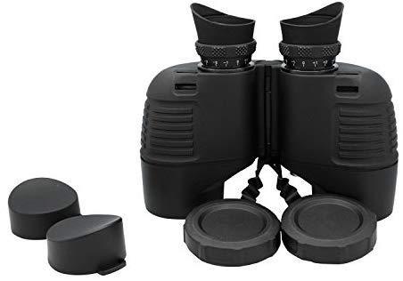 Hooway 7x50 Waterproof Fogproof Military Marine Binoculars with Internal Rangefinder & Compass