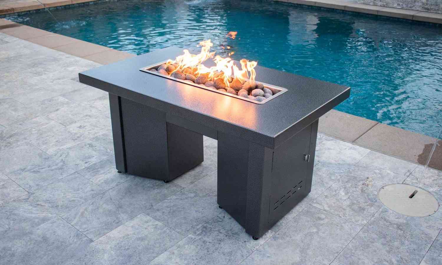 The Outdoor Plus 60 Rectangular Alameda Fire Table - Durable Powder Coated Metal