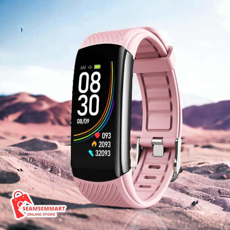 Smart Health Monitoring Fitness Bracelet with Real-Time Temperature Tracking