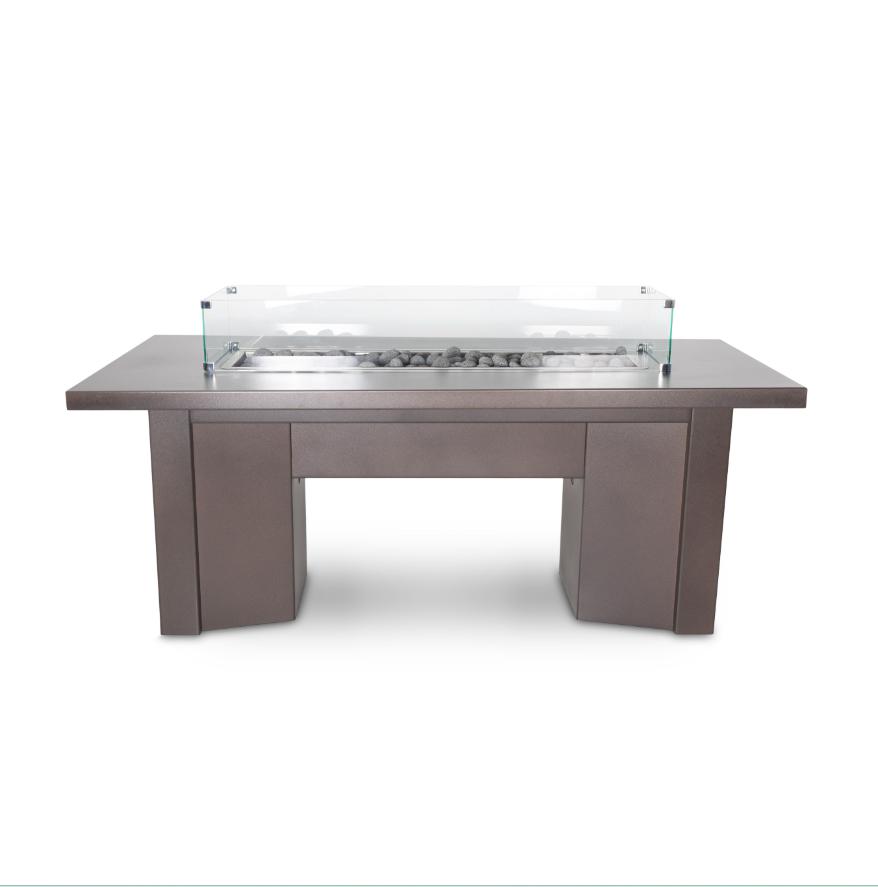 The Outdoor Plus 60 Rectangular Alameda Fire Table - Durable Powder Coated Metal