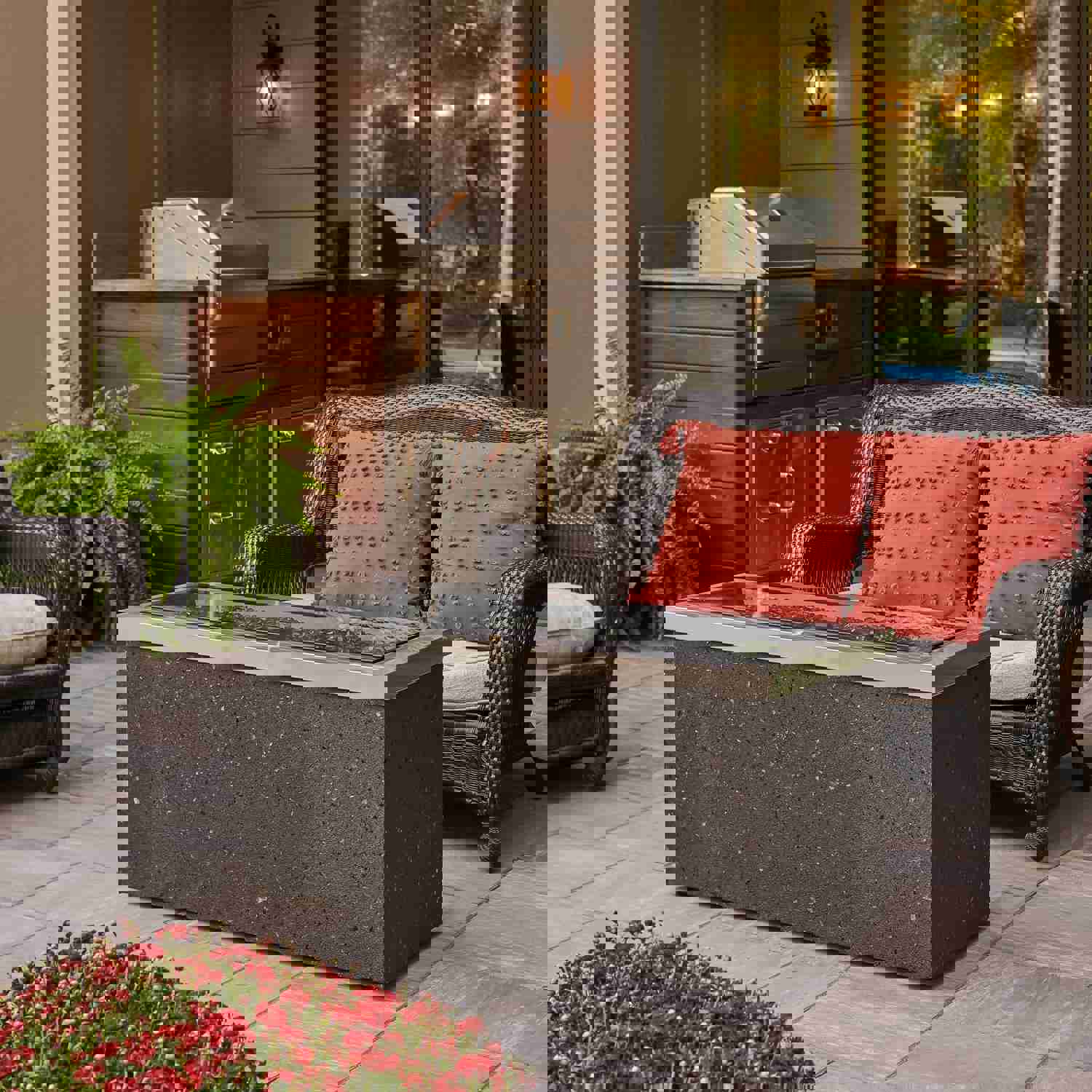 Key Largo Linear Gas Fire Pit Table