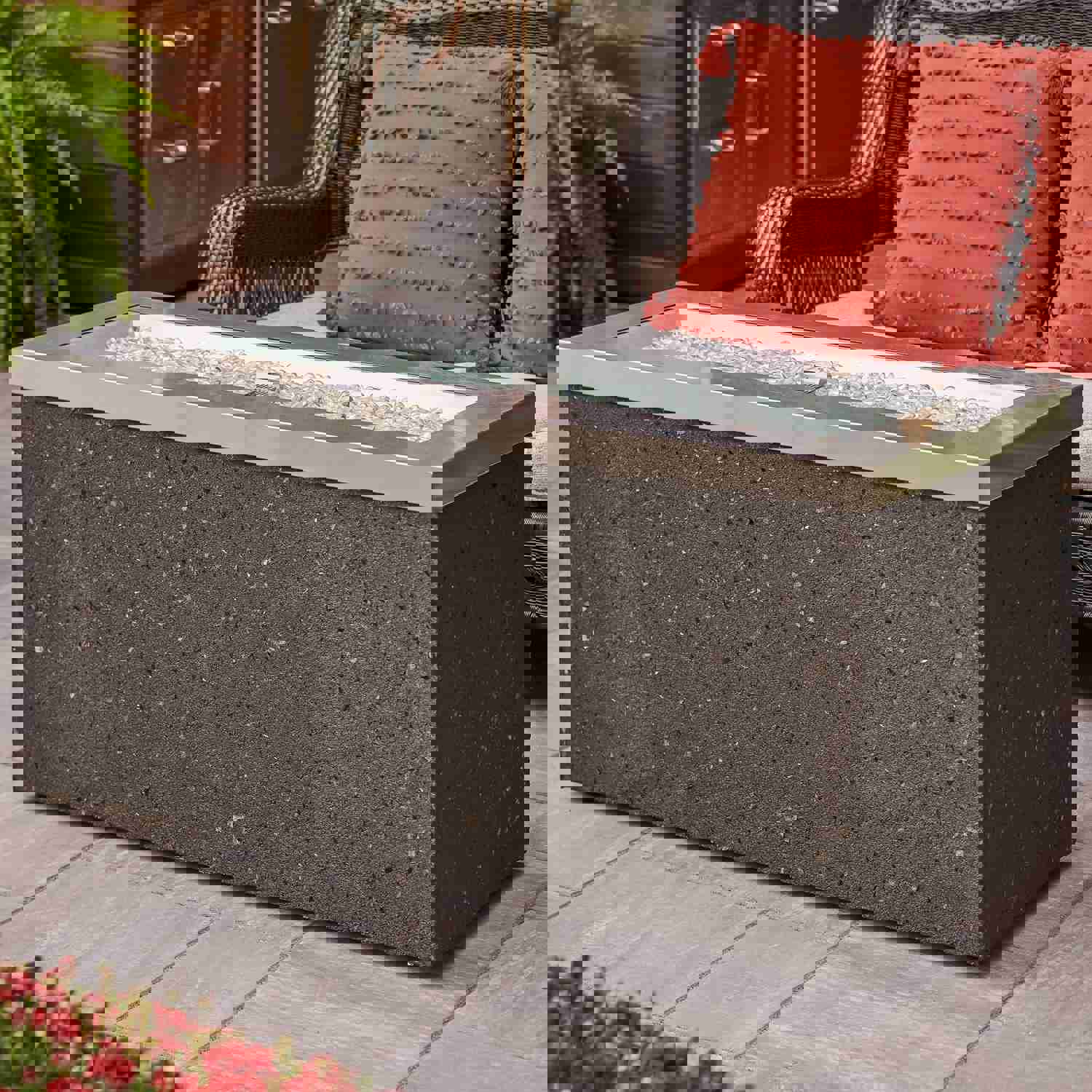 Key Largo Linear Gas Fire Pit Table