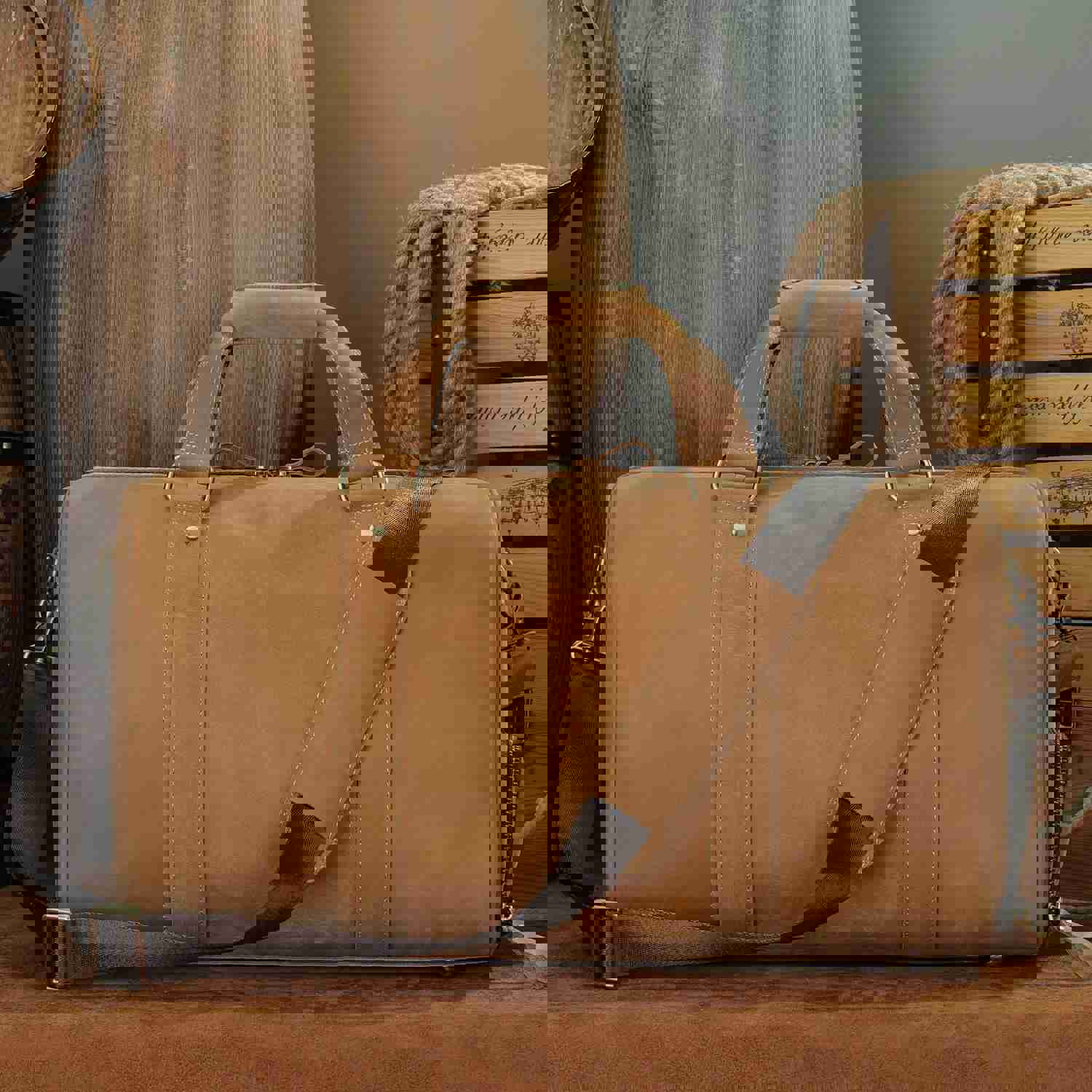 Crazy Horse Leather Men's Travel Bags - Large Capacity Fitness & Outdoor Handbags