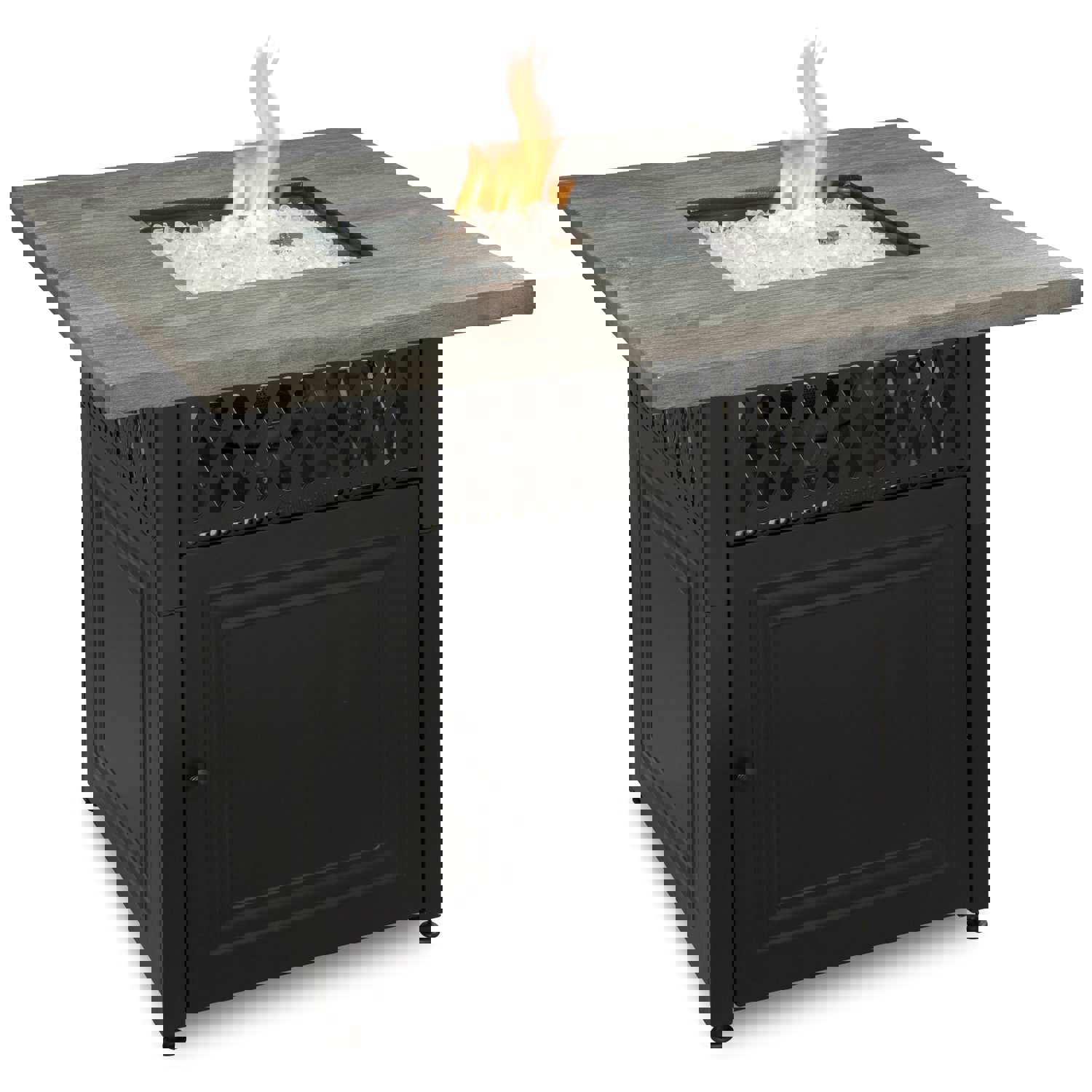 Endless Summer The Dakota Dual Heat LP Gas Outdoor Fire Pit/Patio Heater with Wood Look Resin Mantel