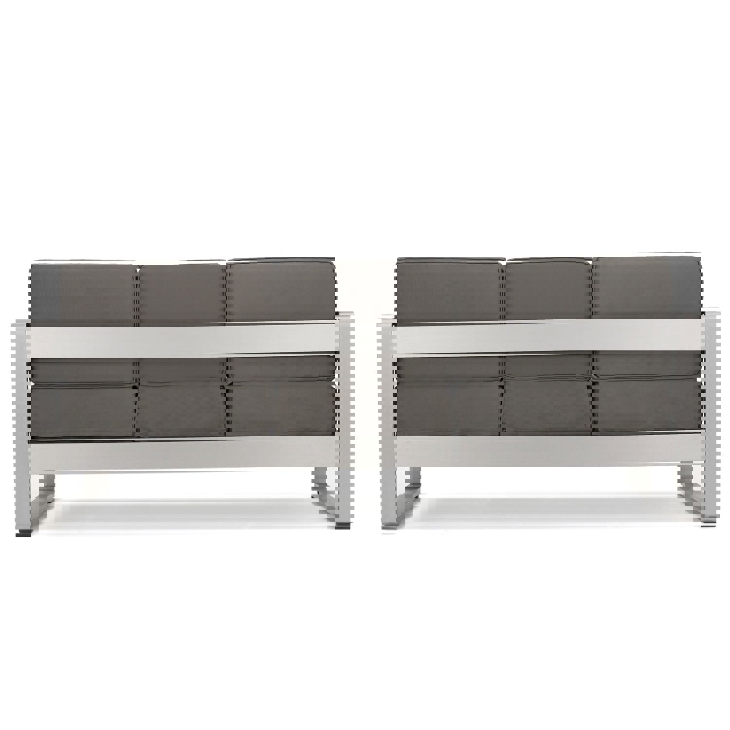 Coral Outdoor Aluminum 7 Seater Chat Set with Fire Pit