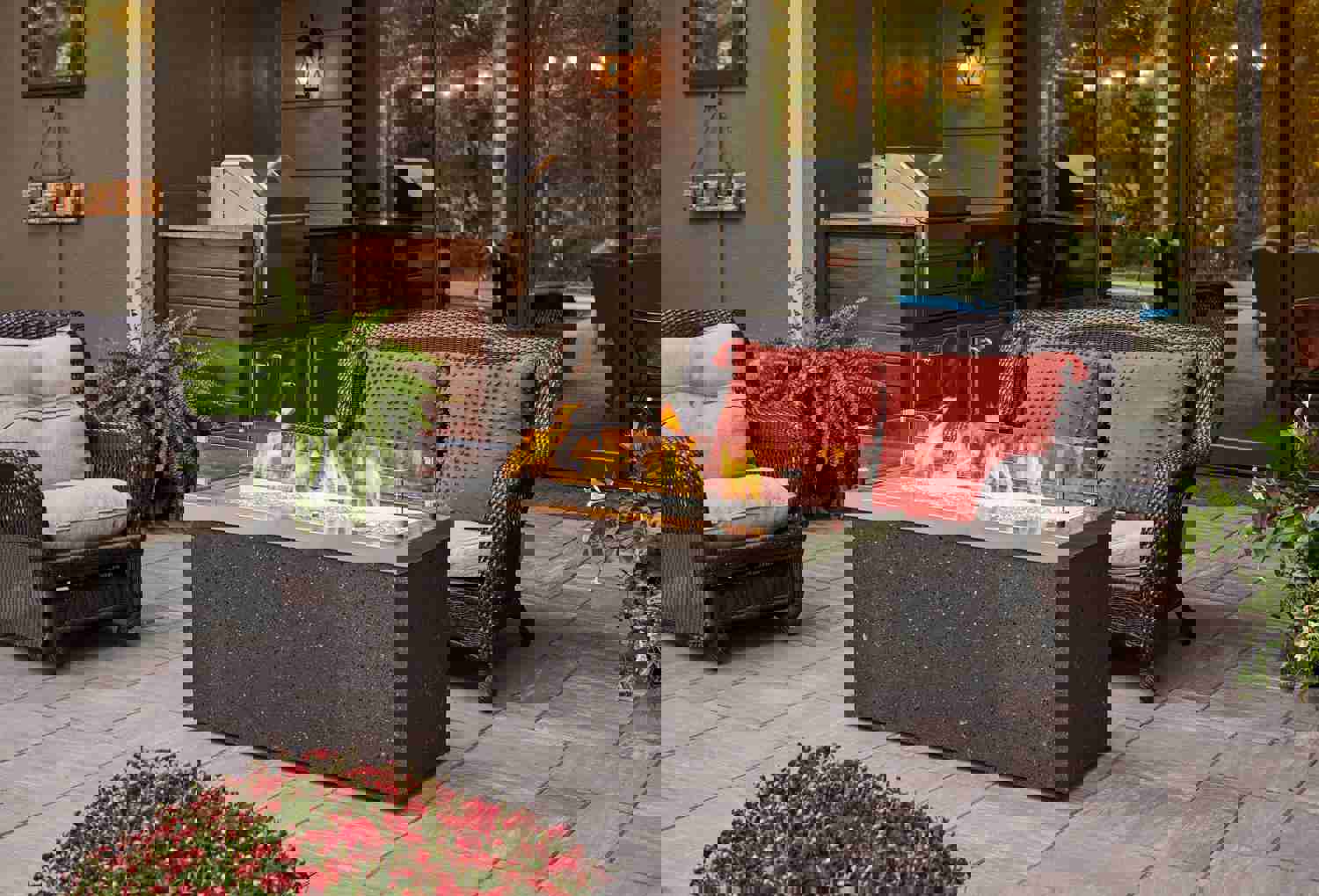 Outdoor Greatroom KL-1242-SS Stainless Steel Key Largo Linear Gas Fire Pit Table