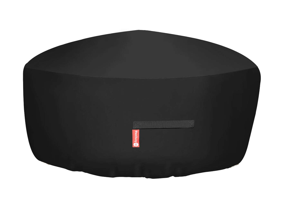 Geo Round Essex Fire Pit with Electronic Ignition - Free Cover