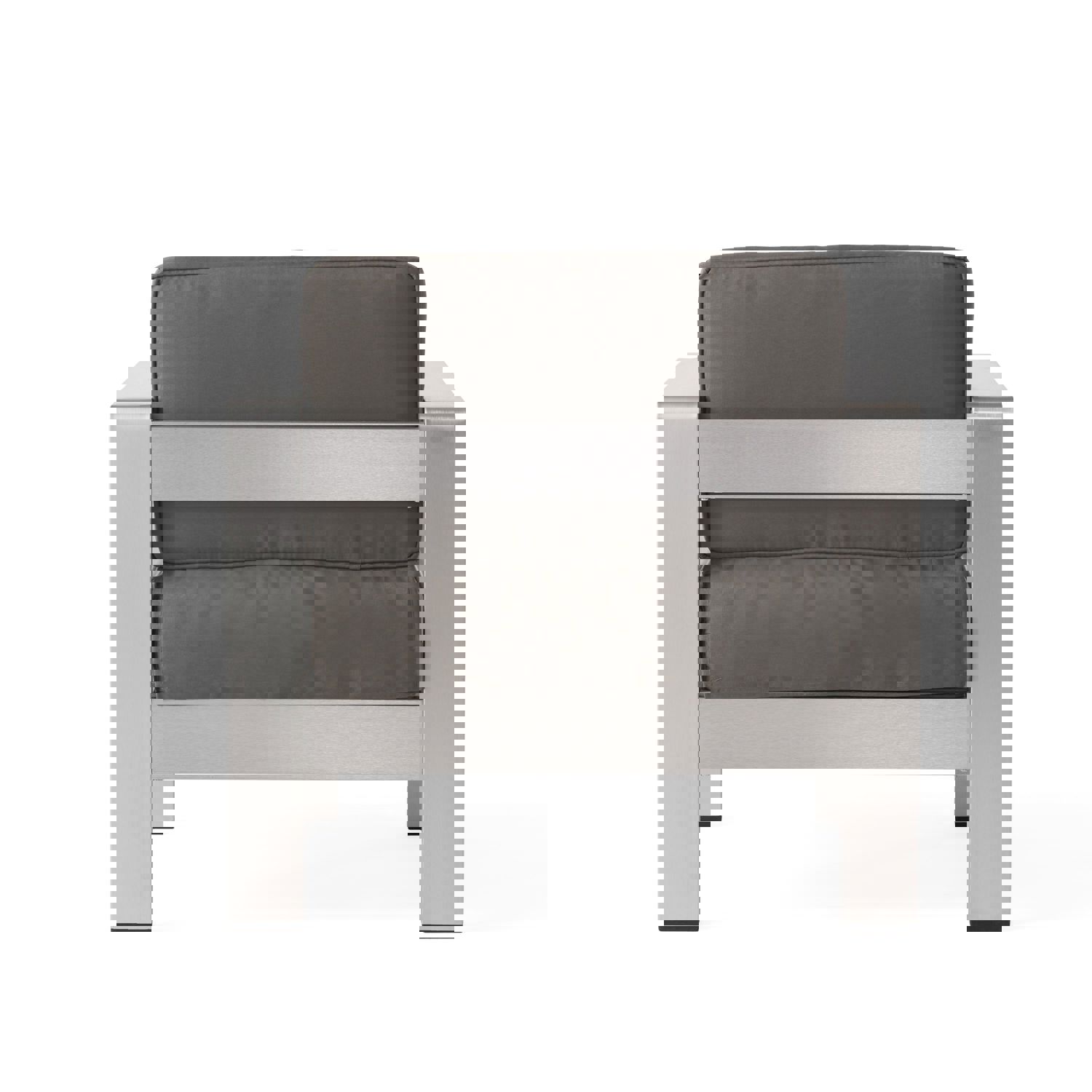 Coral Outdoor Aluminum 7 Seater Chat Set with Fire Pit