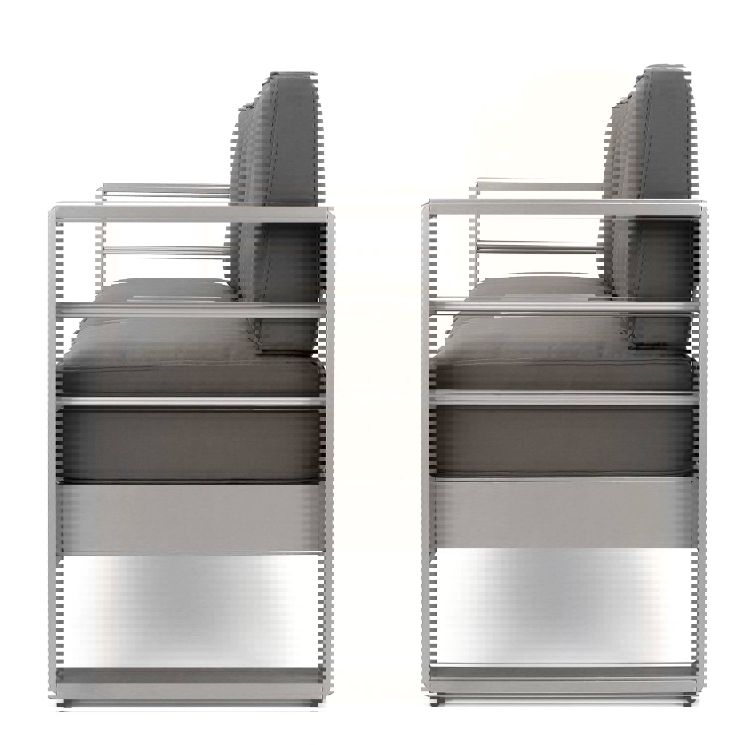 Coral Outdoor Aluminum 7 Seater Chat Set with Fire Pit