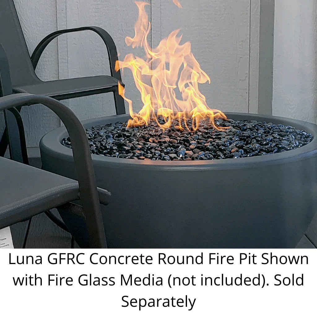The Outdoor Plus - Luna GFRC Concrete Round Natural Gas Fire Pit 38