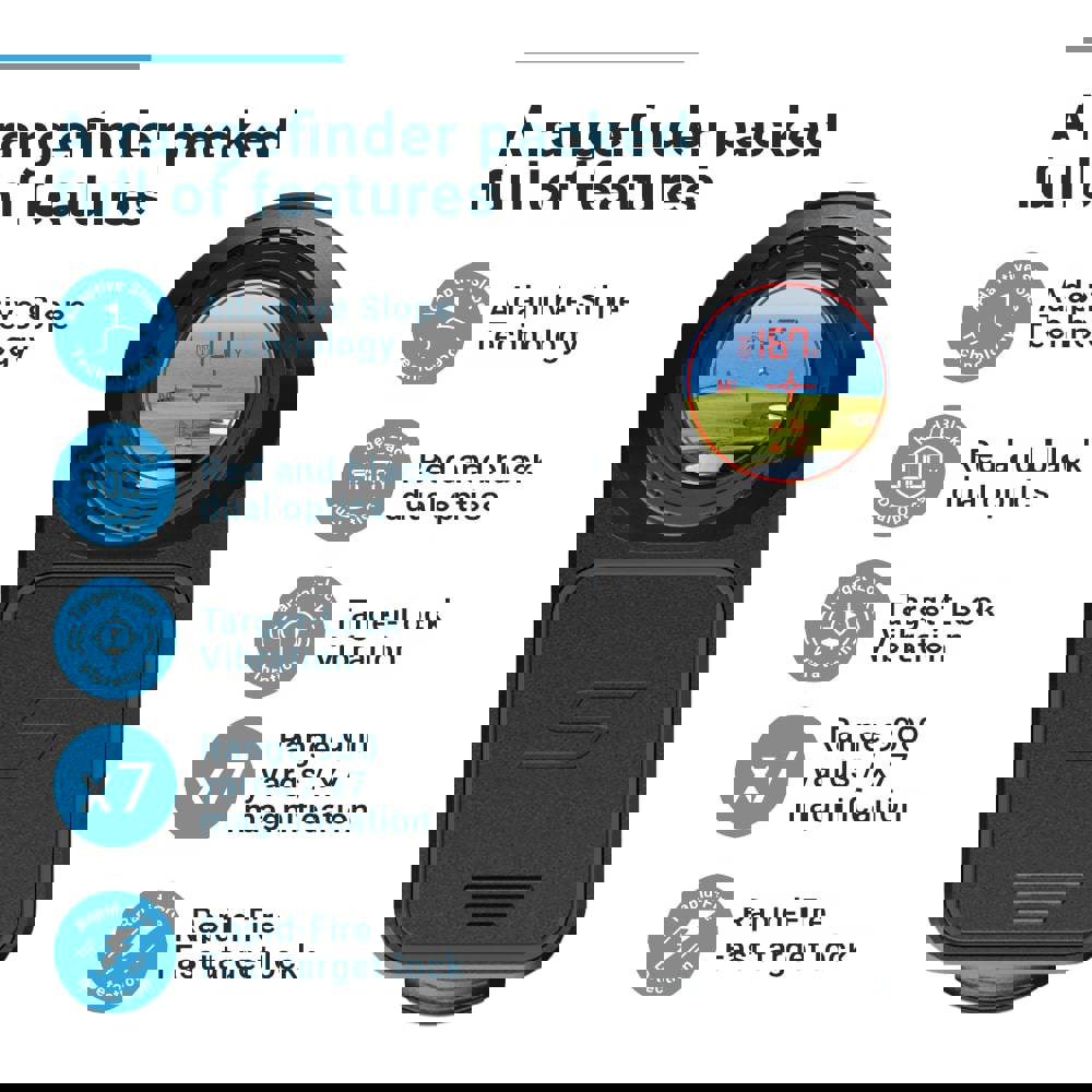 Shot Scope PRO LX Laser Rangefinder with Enhanced Target-Lock Vibration and Adaptive Slope Technology