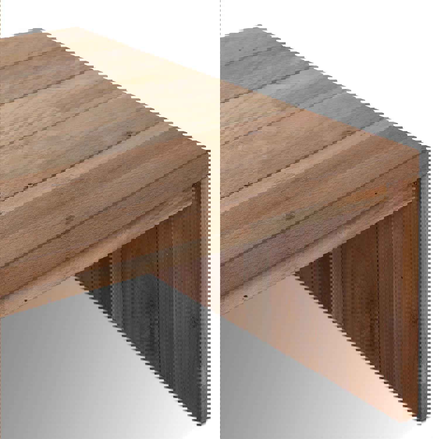 Gilroy Outdoor Coffee Table - Waterfall Style with Reclaimed Teak