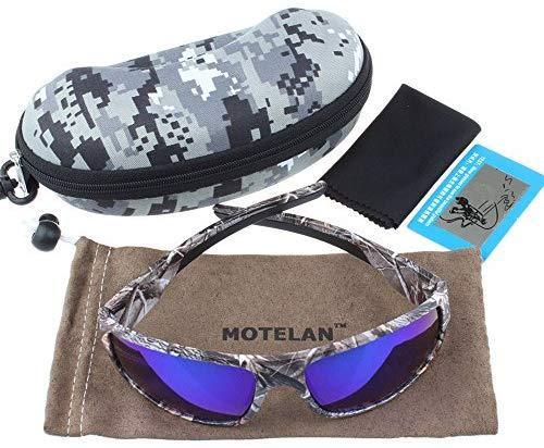 MOTELAN Polarized Outdoor Sports Sunglasses - TR90 Camo Frame for Men & Women