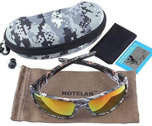 MOTELAN Polarized Outdoor Sports Sunglasses - TR90 Camo Frame for Men & Women