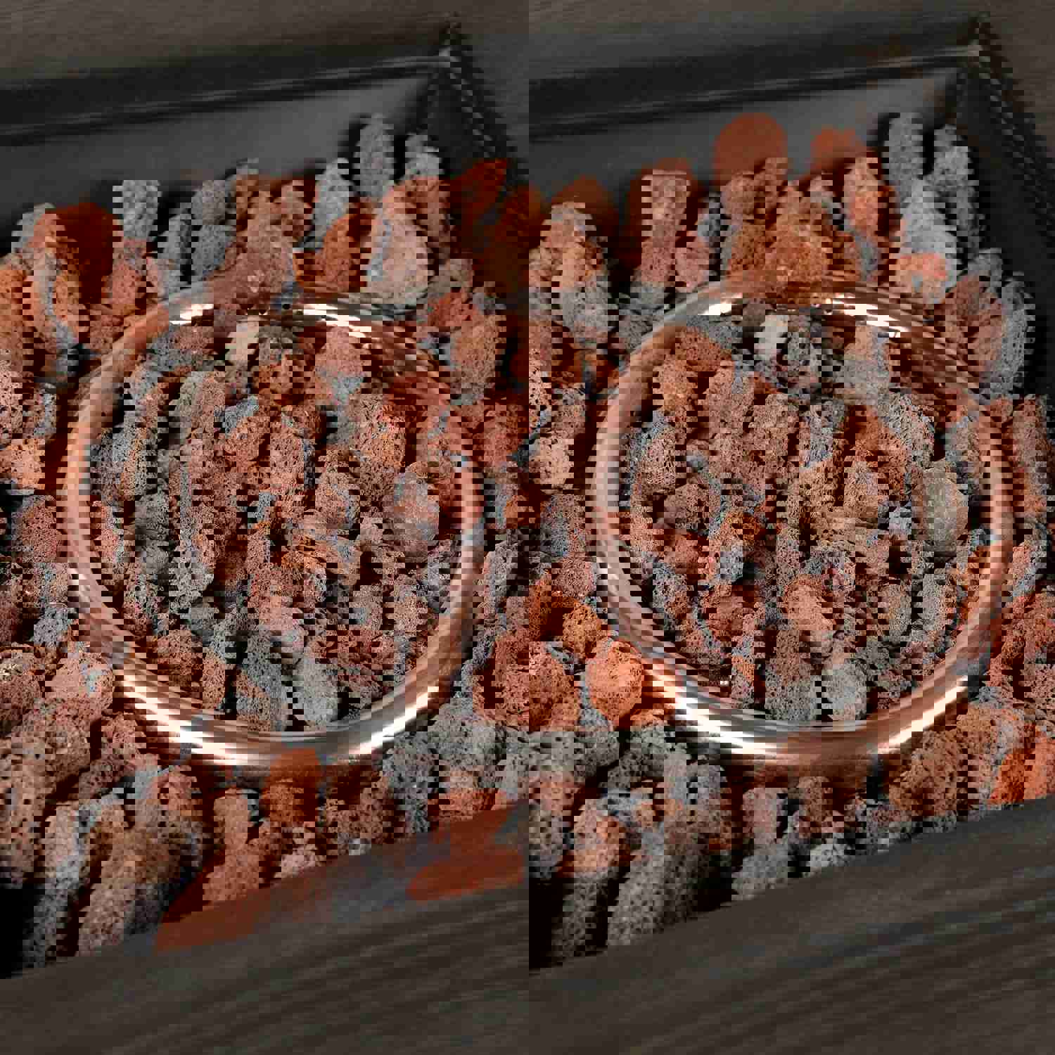 Lexora Melardo Outdoor Rectangular Wood Textured Gas Fire Pit Table with Round Burner Kit