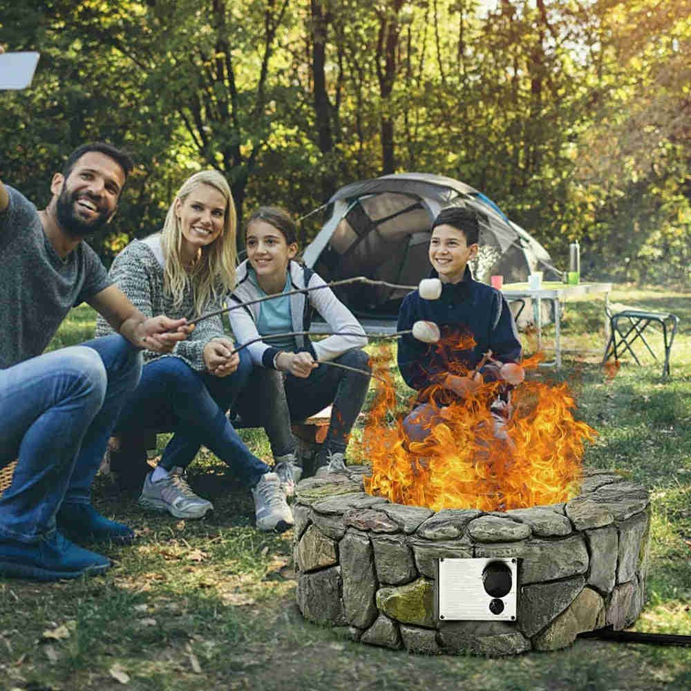 Outdoor Propane Fire Pit - 28 Stone - 40,000 BTUs