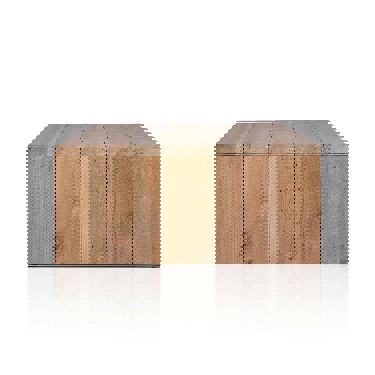 Gilroy Outdoor Coffee Table - Waterfall Style with Reclaimed Teak