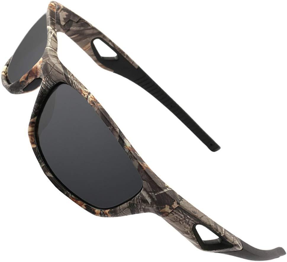 MOTELAN Polarized Outdoor Sports Sunglasses - TR90 Camo Frame for Men & Women