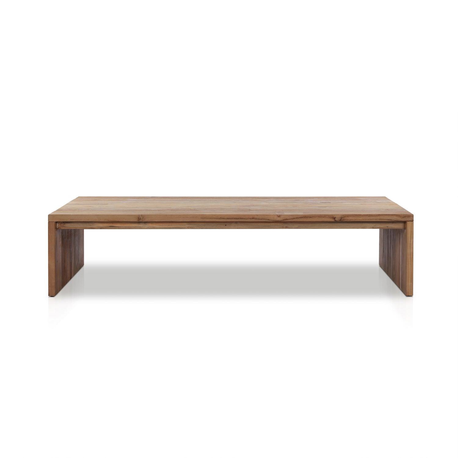 Gilroy Outdoor Coffee Table - Waterfall Style with Reclaimed Teak