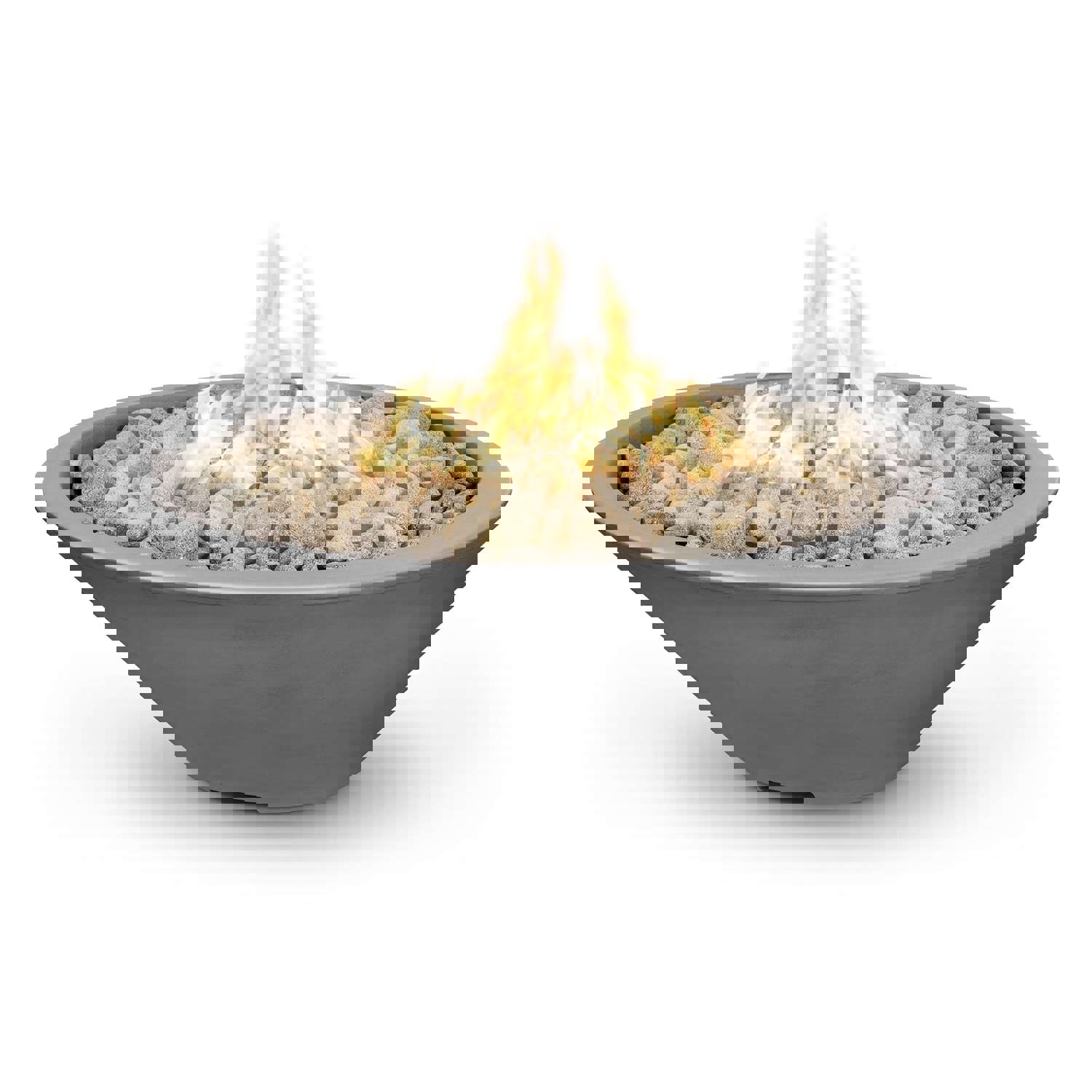 The Outdoor Plus 48 Cazo GFRC Concrete Narrow Ledge Round Fire Pit - Liquid Propane