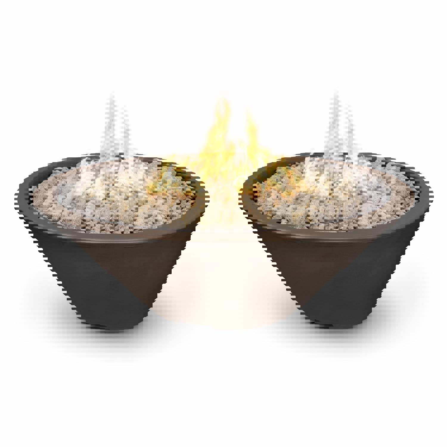 The Outdoor Plus 48 Cazo GFRC Concrete Narrow Ledge Round Fire Pit - Liquid Propane