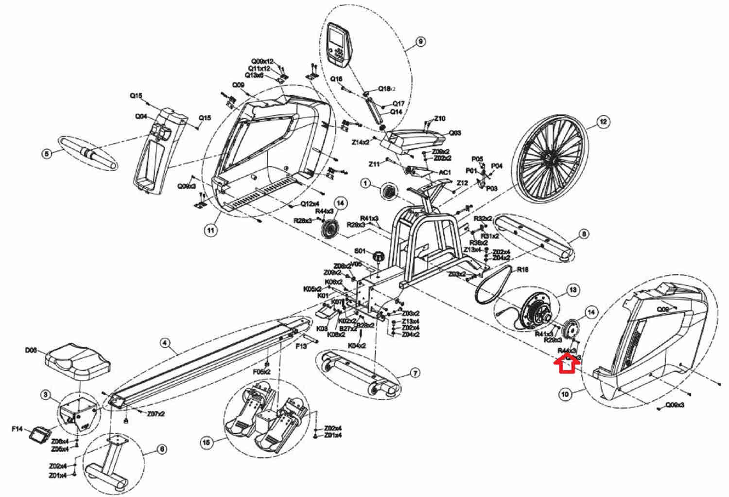 Horizon Matrix Fitness Oxford 5 W1x-G4 AR11 Rower Flat Washer 5.0x10.0x1.0T 020440-00