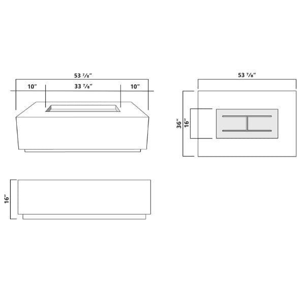 Stonelum Manhattan 01 Rectangular Concrete Fire Pit