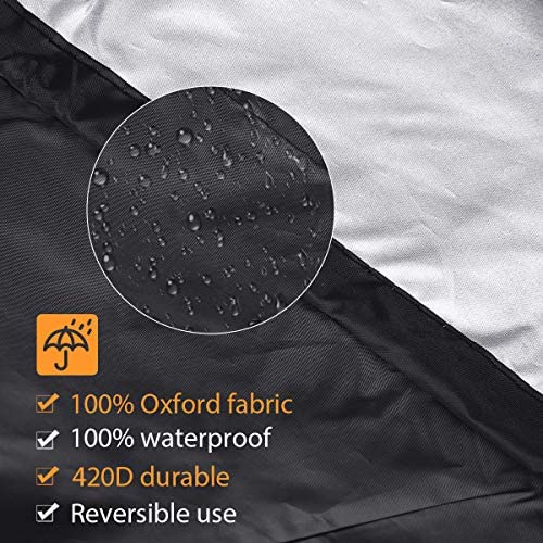 FLYMEI Extra Large Outdoor Patio Furniture Covers, 315x180x74cm, Waterproof 420D Oxford Polyester