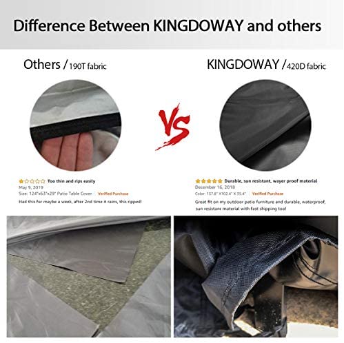 FLYMEI Extra Large Outdoor Patio Furniture Covers, 315x180x74cm, Waterproof 420D Oxford Polyester