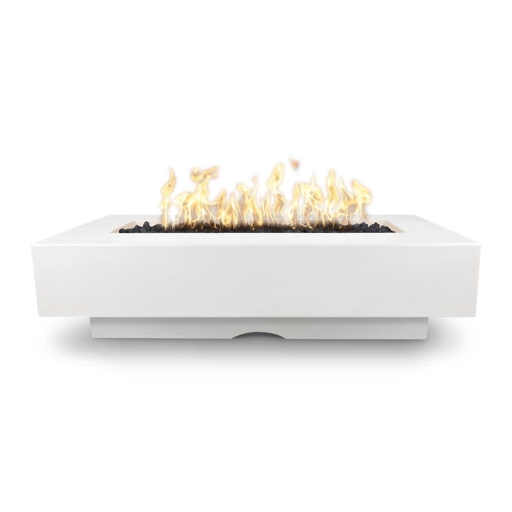 Top Fires Del Mar 96-Inch Rectangular GFRC Gas Fire Pit with Flame Sense Ignition