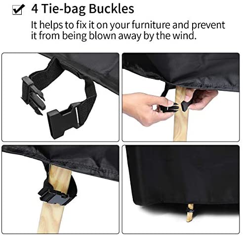 FLYMEI Extra Large Outdoor Patio Furniture Covers, 315x180x74cm, Waterproof 420D Oxford Polyester