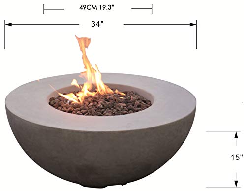 Roca Outdoor Fire Pit Table - Choose Your Fuel Type for Year-Round Warmth