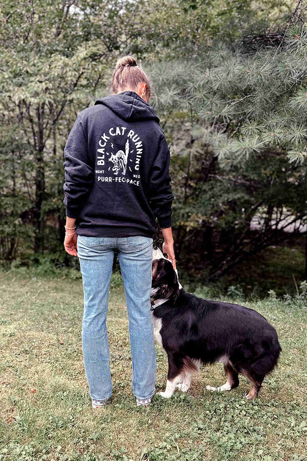 Black Cat Running Hoodie - Unisex Halloween Running Apparel