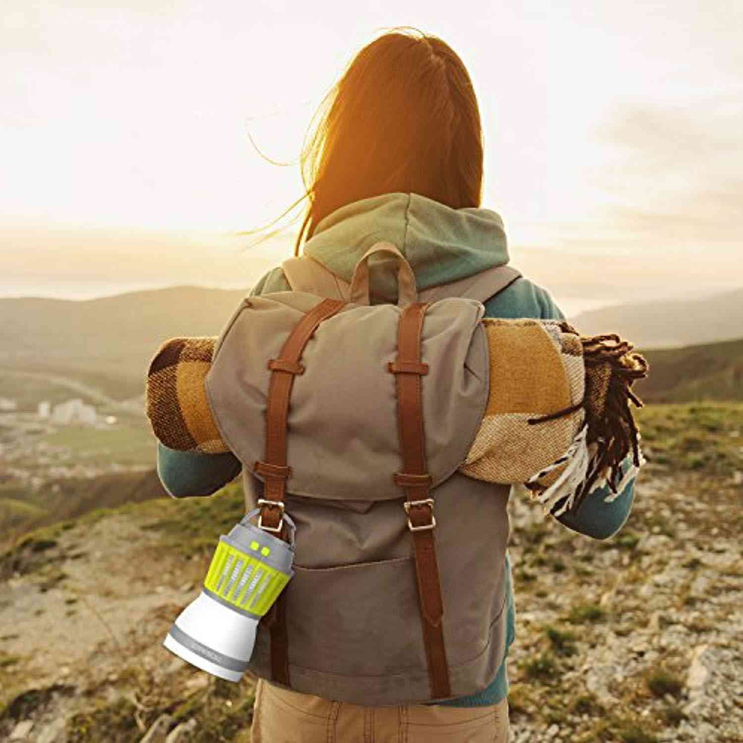 ERAVSOW Bug Zapper & LED Camping Lantern 2-in-1, Waterproof Rechargeable Mosquito Killer for Home & Outdoors