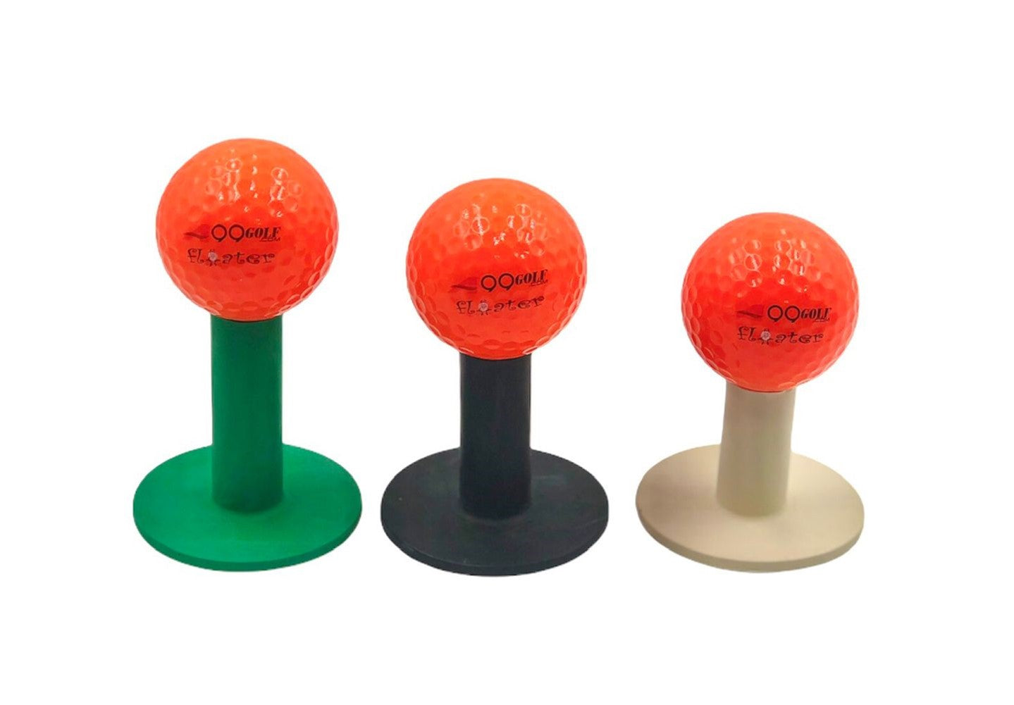A99 Golf MRT-03 Rubber Tees Mixed Color with 3 Different Sizes for Indoor & Outdoor Practice