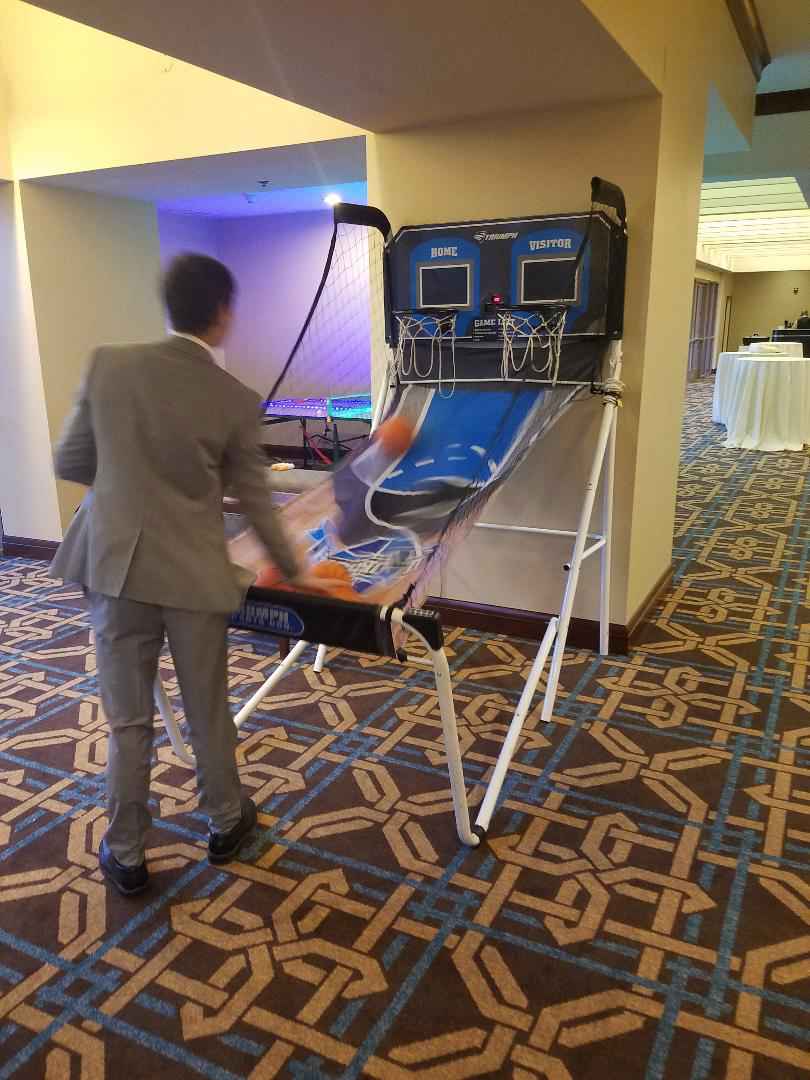 Electronic Double Hoop Basketball Game for 1-2 Players