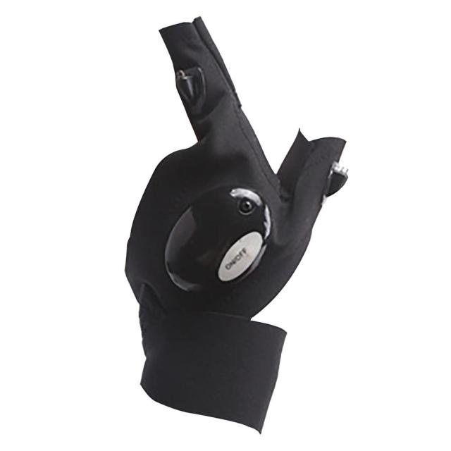 Waterproof Outdoor LED Flashlight Gloves for Cycling & Fishing