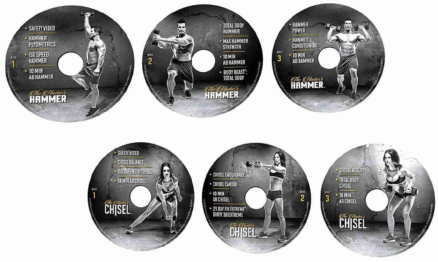 The Masters Hammer and Chisel Workout Program Deluxe Kit - Complete Fitness 7 DVD Set