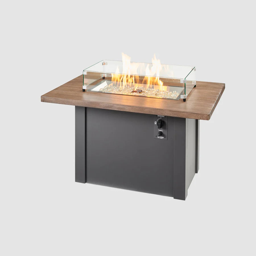 Outdoor Greatroom Co Havenwood 44-Inch Rectangular Gas Fire Pit Table